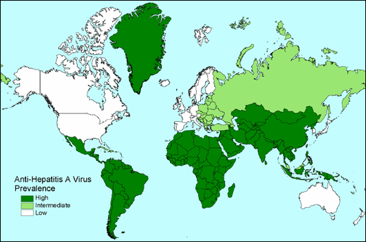 Hepatitis A Map